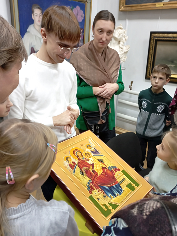 Встреча с учениками воскресной школы с иконописцем. Проект «Наши традиции». Искусство Евразии, журнал об искусстве
