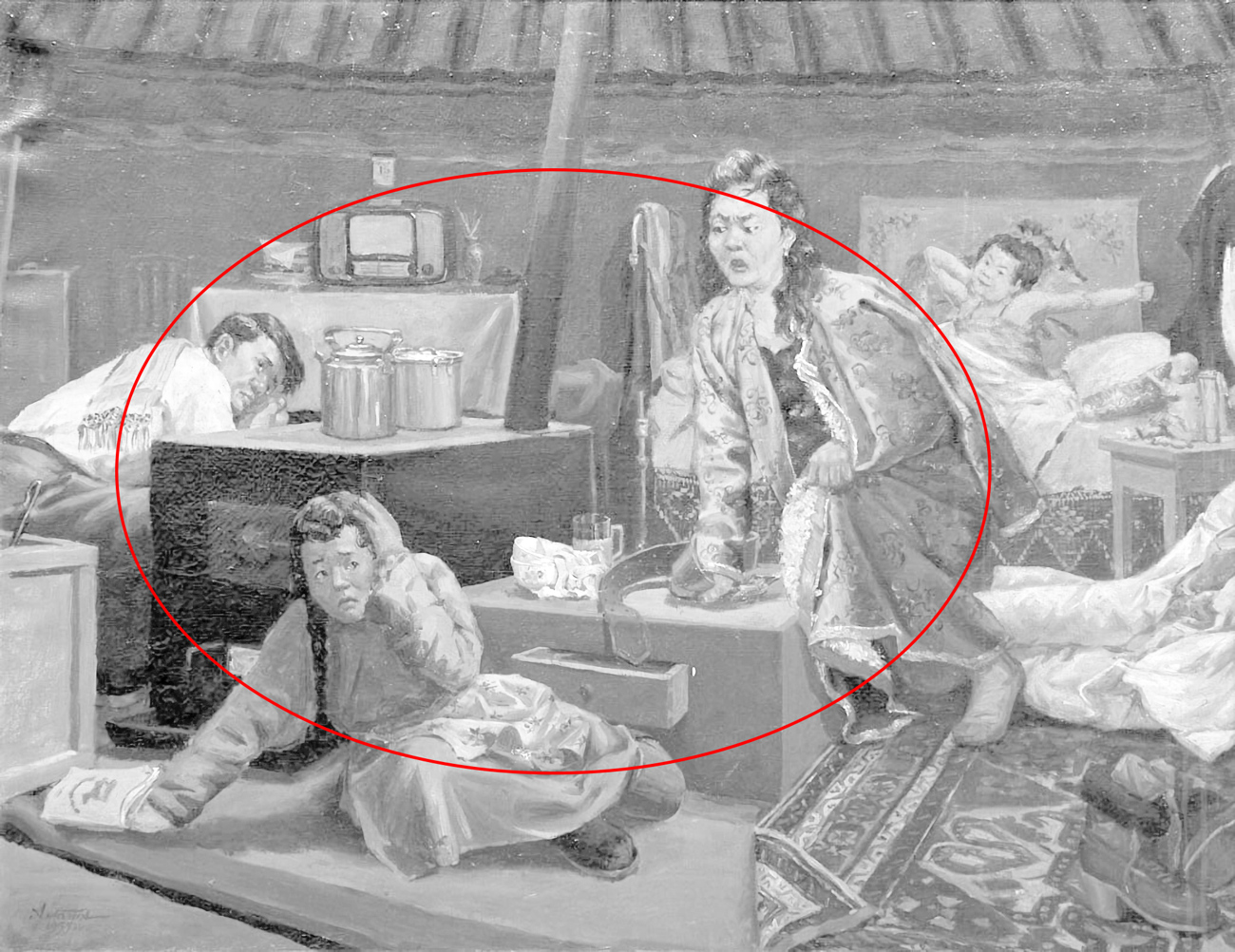 Схема к картине Д. Амгалана «Мачеха» Искусство Евразии, журнал об искусстве 