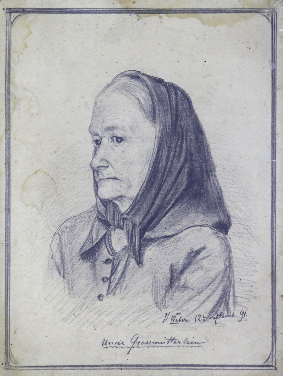 Я.Я. Вебер. Unser Grossmütterlein (Наша бабулечка). Искусство Евразии, журнал об искусстве 