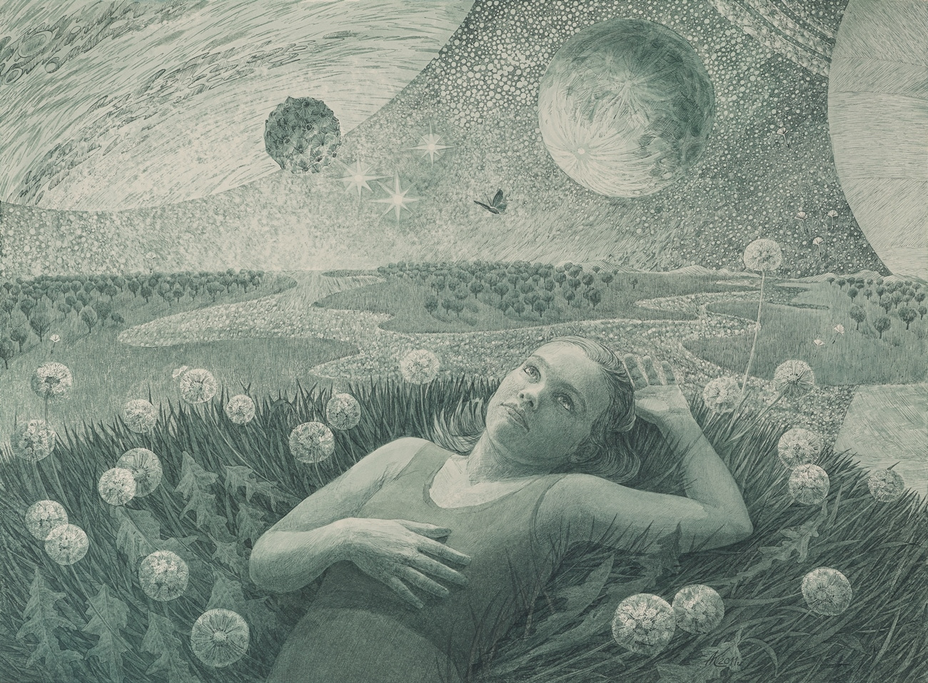 Н.И. Антипова-Кирина. Центральная часть. Триптих. «Детские мечты». Искусство Евразии, журнал об искусстве 