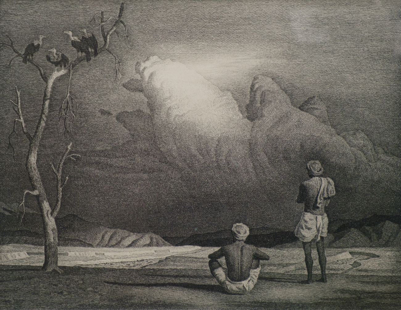 Р.И. Яушев. Вечерняя беседа. Средняя часть триптиха «Континент Евразия».  Искусство Евразии, журнал об искусстве 