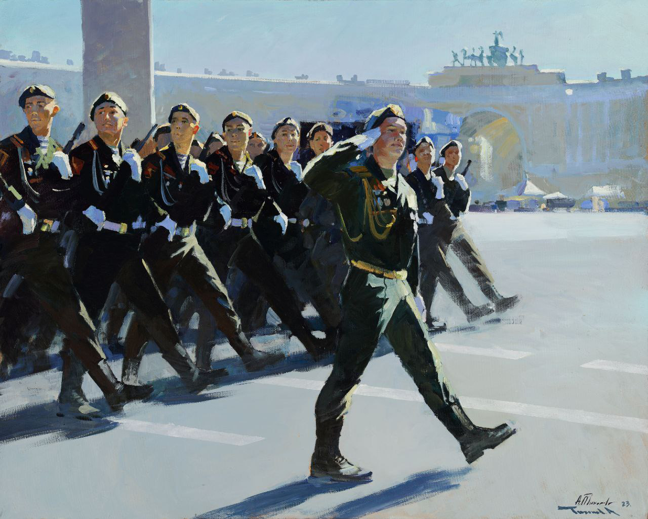 А.В. Тихонов. Парад на Дворцовой