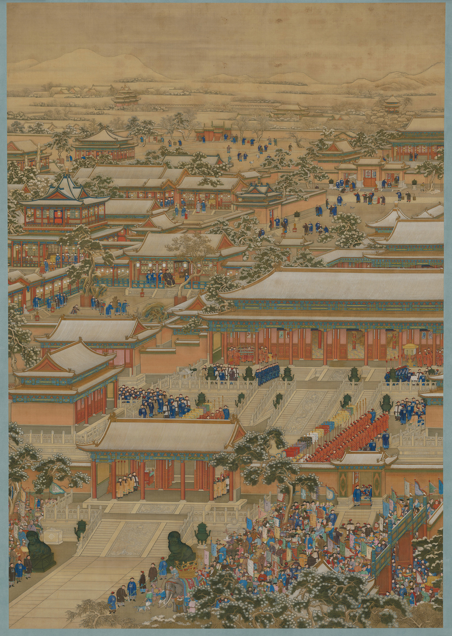 Неизвестный художник. Прибытие посланцев со всего мира (万国来朝图)