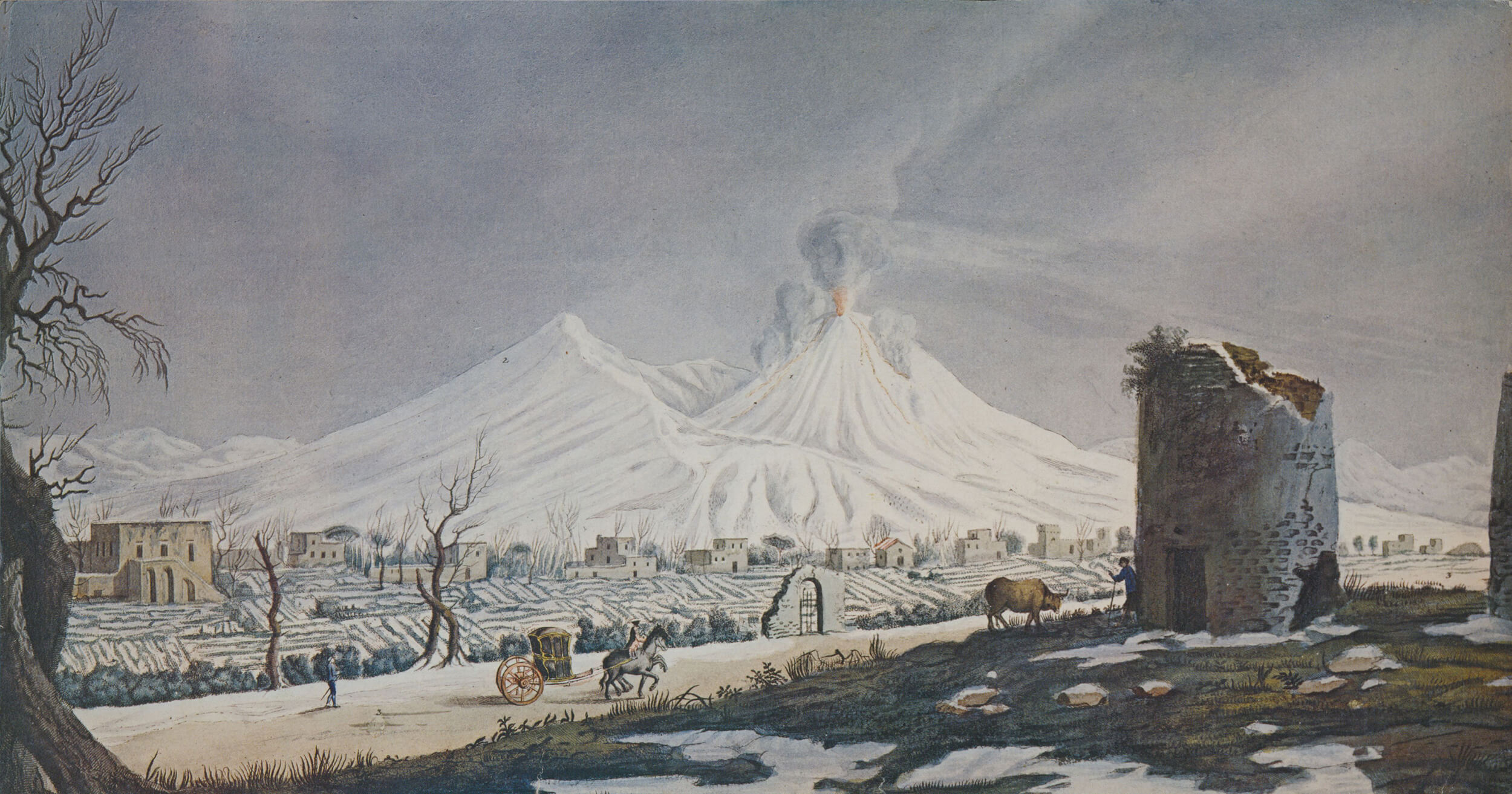 Пьетро Де Фабрис. Извержение Везувия в 1754 г. Искусство Евразии, журнал об искусстве 