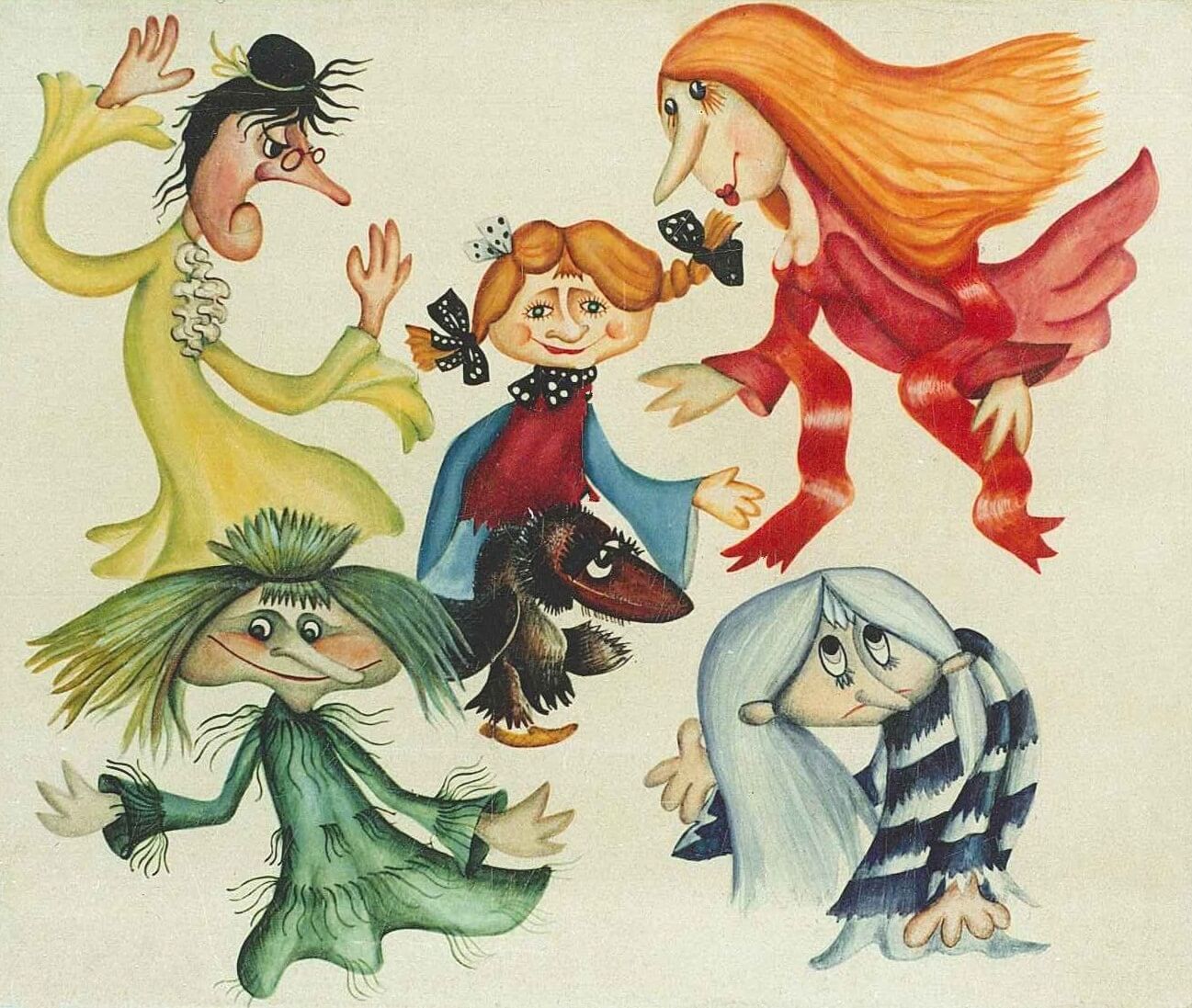 Г. Кантор-Молотова. Эскизы кукол к спектаклю «Маленькая Баба Яга». Театр «Ликурич». Искусство Евразии, журнал об искусстве 