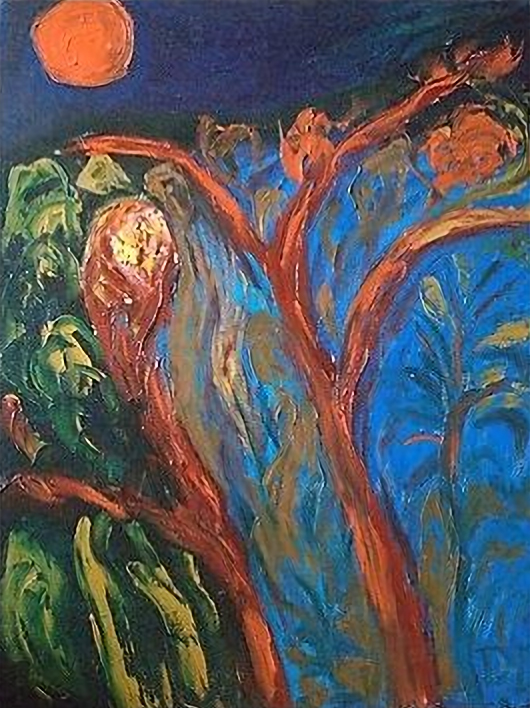 Д. Девятов. Красные деревья, красная луна. Искусство Евразии, журнал об искусстве 