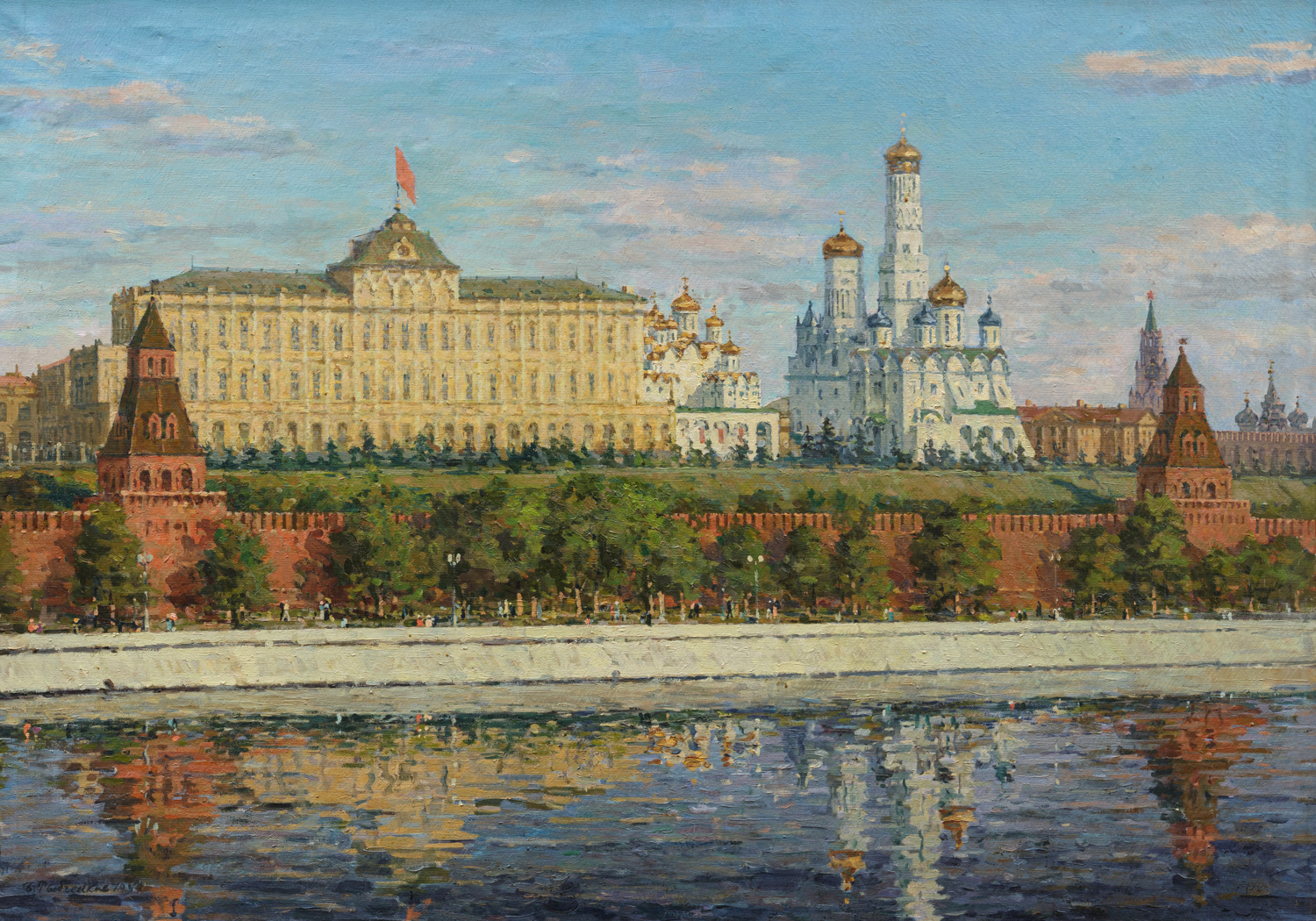 Б. Рыбченков. Москва. Вид на кремль. Искусство Евразии, журнал об искусстве