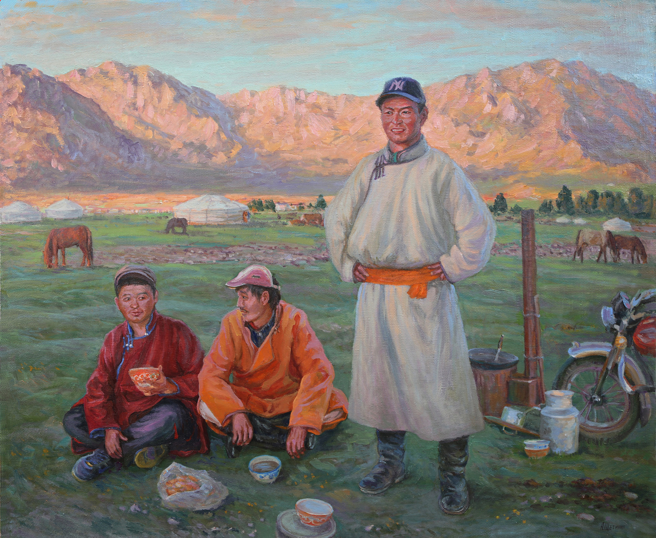 А.П. Щетинин. Вечерний чай друзей